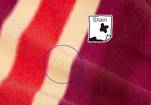 ジジリgigli Vネック前スリットストライプストレッチ半袖カットソー 紫クリーム赤38 K-103645_008