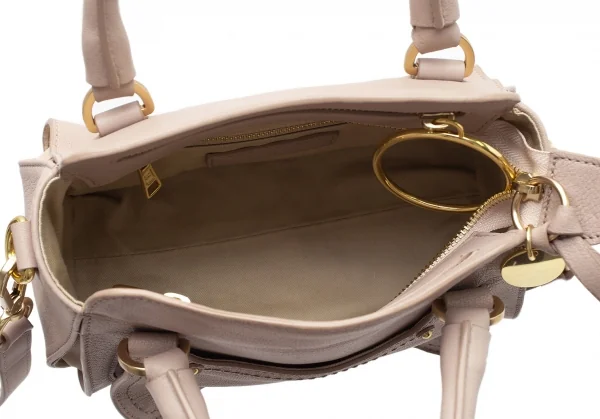 シーバイクロエSee By Chloe ミヤMIYA S レザー2wayミニバッグ グレージュ K-103663_015