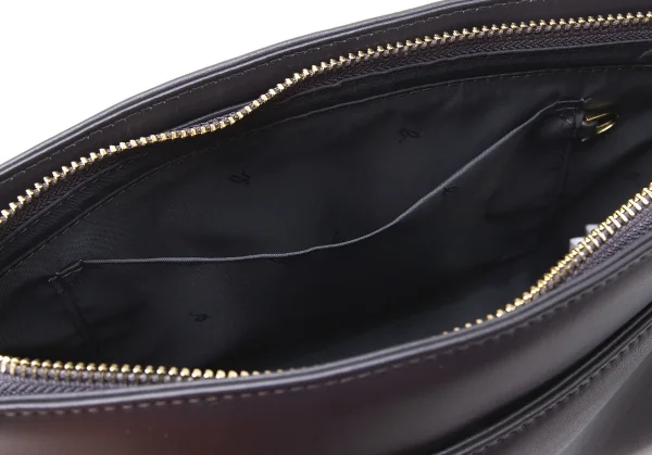 アニエスベーagnes b.VOYAGE スタースタッズレザーショルダーバッグ チャコール K-103664_012