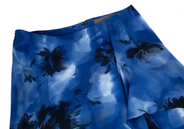 Yohji Yamamoto NOIR Silk Flower Side Drape Skirt K-103675_003