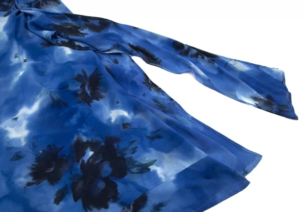 Yohji Yamamoto NOIR Silk Flower Side Drape Skirt K-103675_007