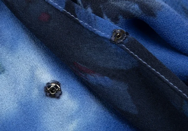 Yohji Yamamoto NOIR Silk Flower Side Drape Skirt K-103675_008