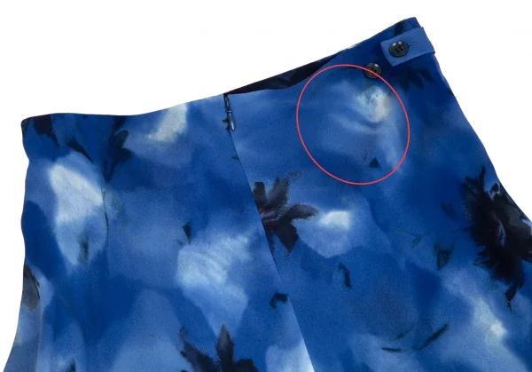 Yohji Yamamoto NOIR Silk Flower Side Drape Skirt K-103675_011