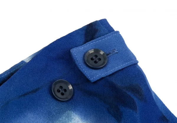 Yohji Yamamoto NOIR Silk Flower Side Drape Skirt K-103675_013