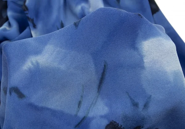 Yohji Yamamoto NOIR Silk Flower Side Drape Skirt K-103675_015