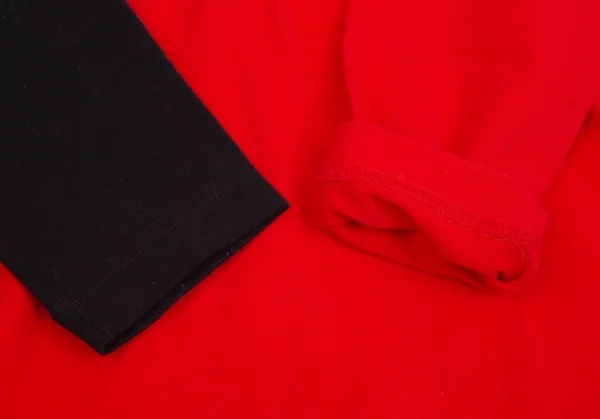 イッセイミヤケISSEY MIYAKE パッチワークハーフジップストレッチポロシャツ 黒赤ピンクM位 K-103686_007