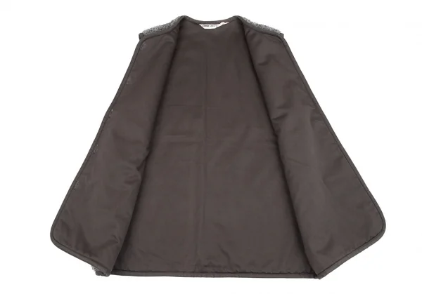 コムデギャルソンCOMME des GARCONS ボアパイビングビッグベスト グレーL位 K-103692_012