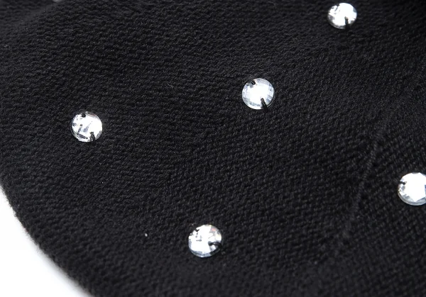 ソニアリキエ×エイチアンドエムSONIA RYKIEL×H&M ビジュー装飾ニットベレー帽 黒 K-103693_007
