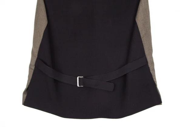 マルタンマルジェラMartin Margiela 14 パピートゥース切替ニットベスト 茶黒48 K-103720_011