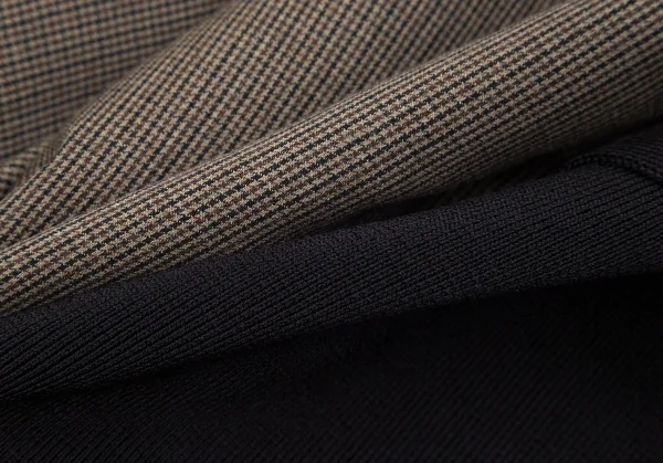 マルタンマルジェラMartin Margiela 14 パピートゥース切替ニットベスト 茶黒48 K-103720_013