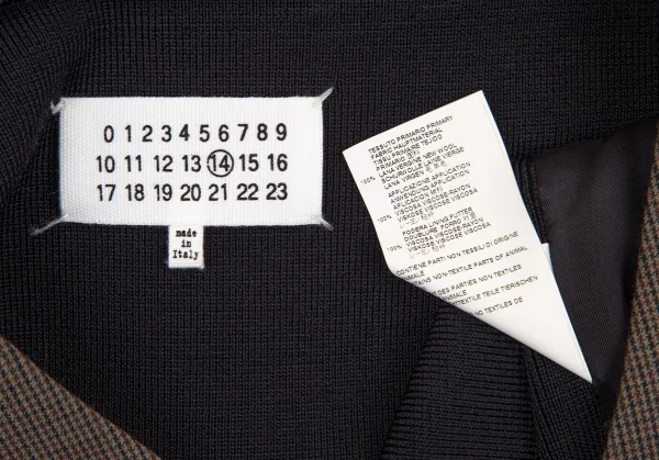 マルタンマルジェラMartin Margiela 14 パピートゥース切替ニットベスト 茶黒48 K-103720_014