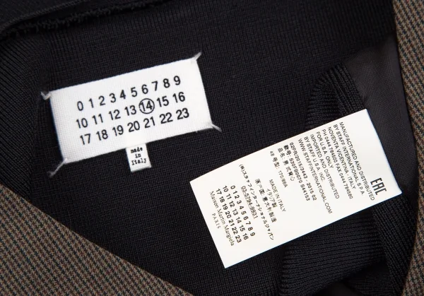 マルタンマルジェラMartin Margiela 14 パピートゥース切替ニットベスト 茶黒48 K-103720_015