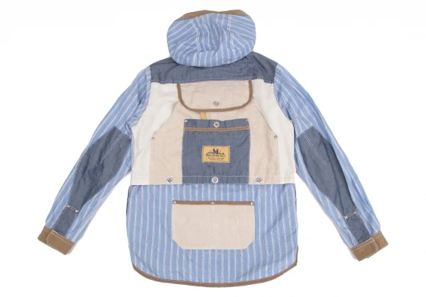 ジュンヤワタナベマン コムデギャルソン×サイルマーシャルJUNYA WATANABE MAN COMME des GARCONS リバーシブルマウンテンシャツジャケット 水色XS K-103721_007