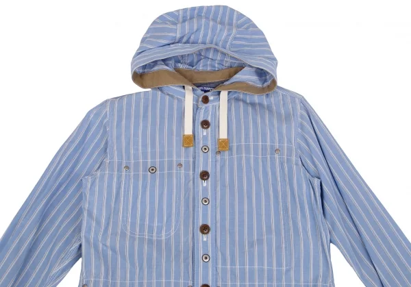 ジュンヤワタナベマン コムデギャルソン×サイルマーシャルJUNYA WATANABE MAN COMME des GARCONS リバーシブルマウンテンシャツジャケット 水色XS K-103721_012