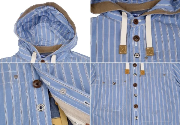 ジュンヤワタナベマン コムデギャルソン×サイルマーシャルJUNYA WATANABE MAN COMME des GARCONS リバーシブルマウンテンシャツジャケット 水色XS K-103721_013