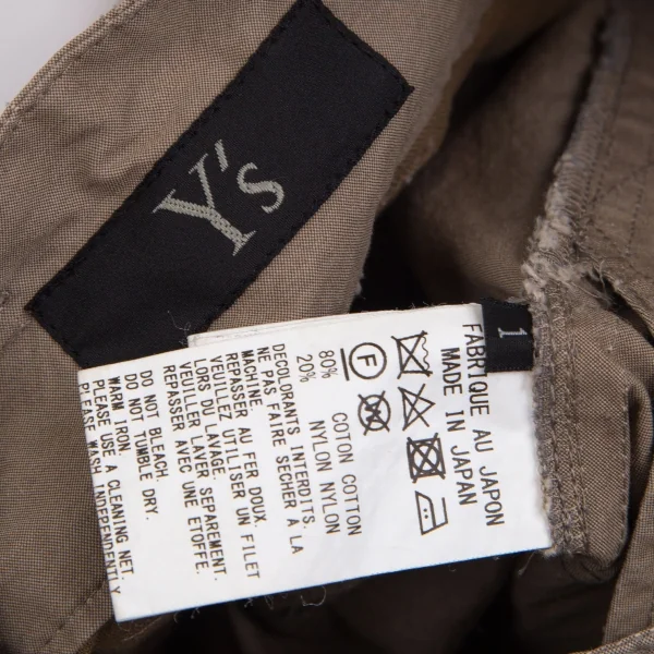 ワイズY's コットンナイロンファティーグパンツ モカ1 K-103744_018