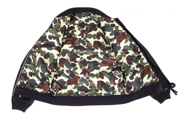 コムデギャルソン オムCOMME des GARCONS HOMME 裏ダックカモ染めA-1フライトジャケット 濃紺M K-103754_014