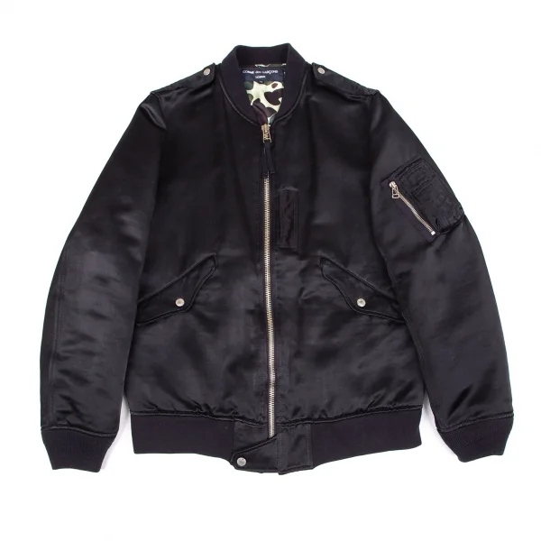 コムデギャルソン オムCOMME des GARCONS HOMME 裏ダックカモ染めA-1フライトジャケット 濃紺M K-103754_002