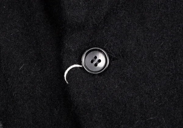 新品!コムデギャルソン オムプリュスCOMME des GARCONS HOMME PLUS ウールナイロンインサイドアウトアシンメトリージャケット 黒L K-103756_004