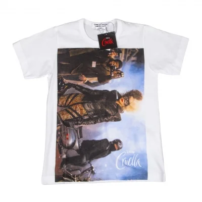 新品!コムコム コムデギャルソンCOMME des GARCONS クルエラフォトプリントTシャツ