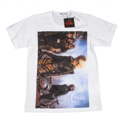 新品!コムコム コムデギャルソンCOMME des GARCONSクルエラフォトプリントTシャツ