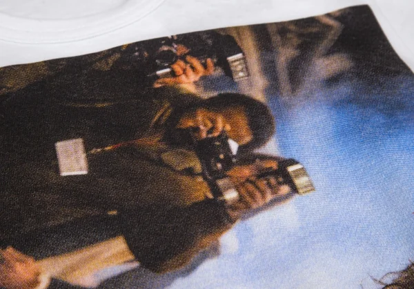 新品!コムコム コムデギャルソンCOMME des GARCONSクルエラフォトプリントTシャツ 白M K-103765_005