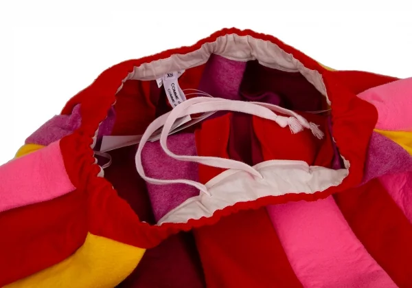 新品!コムコム コムデギャルソンCOMME des GARCONS フェルトパッチワーク切替スカート マルチXS K-103768_004