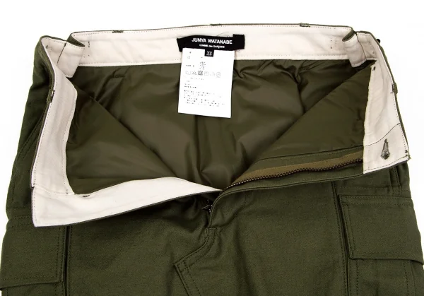 新品!ジュンヤワタナベ コムデギャルソンJUNYA WATANABE COMME des GARCONS カットオフレイヤードファティーグスカート オリーブXS K-103770_006