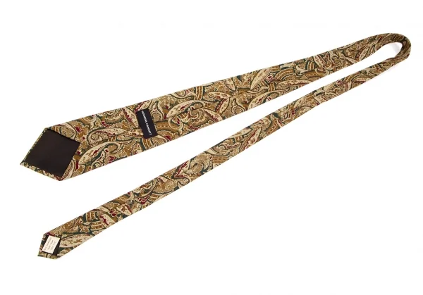 キャサリンハムネットKATHARINE HAMNETT ペイズリープリントネクタイ ベージュ緑 K-103779_004