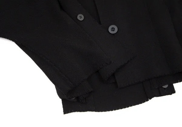 イッセイミヤケISSEY MIYAKE A-POC INSIDE コットンナイロンピンキングカットジャケット 黒2 K-103783_008