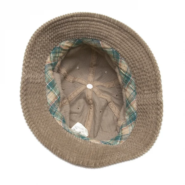 パパスPapas 太コーデュロイパッチメトロハット モカベージュL K-103792_011