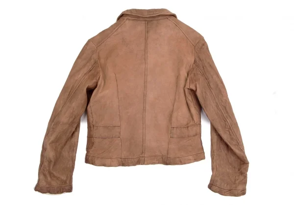 コムコム コムデギャルソンCOMME des GARCONS製品染めラムレザージャケット 茶M K-103807_013
