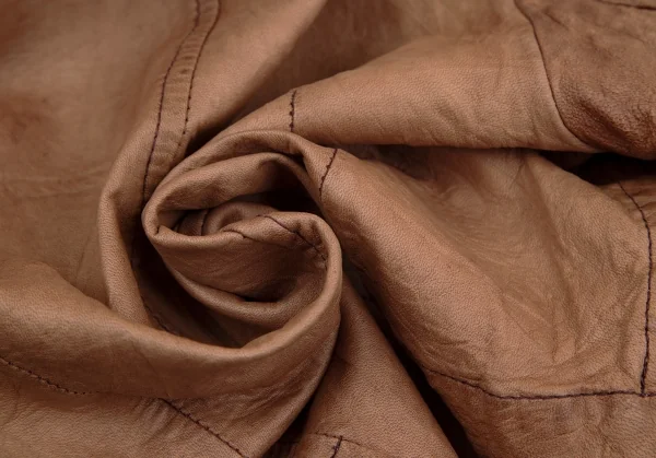 コムコム コムデギャルソンCOMME des GARCONS製品染めラムレザージャケット 茶M K-103807_016