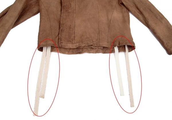 コムコム コムデギャルソンCOMME des GARCONS製品染めラムレザージャケット 茶M K-103807_007