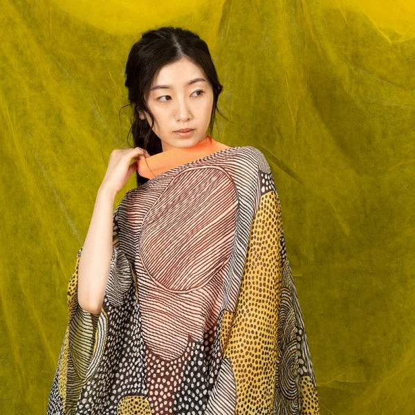 プリーツプリーズPLEATS PLEASE ハイネックノースリーブ オレンジM位 K-103832_010