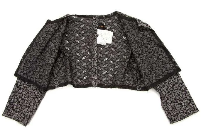 コムデギャルソンCOMME des GARCONS 葉柄レースボレロ 黒S | DC