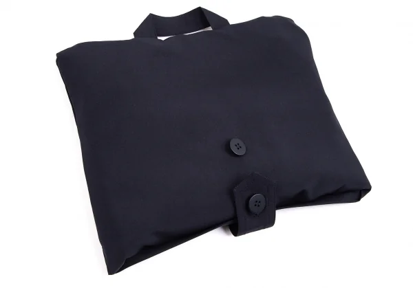 イッセイミヤケ アイム メンISSEY MIYAKE IM MEN FLAT ノーカラージップブルゾン ダークネイビー3 K-103851_012