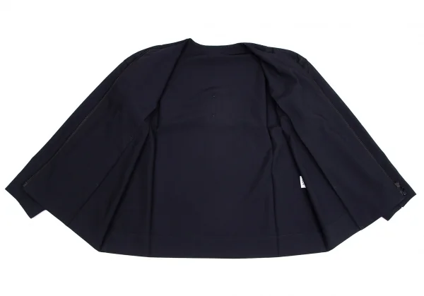 イッセイミヤケ アイム メンISSEY MIYAKE IM MEN FLAT ノーカラージップブルゾン ダークネイビー3 K-103851_009