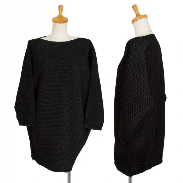 イッセイミヤケISSEY MIYAKE ドルマンスリーブチュニック 黒M位 K-103868_001