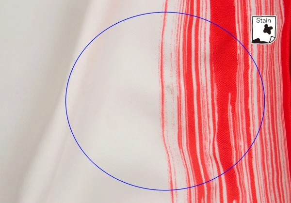 イッセイミヤケISSEY MIYAKE 132 5. ペイントプリーツVネックワンピース 白赤M位 K-103883_011