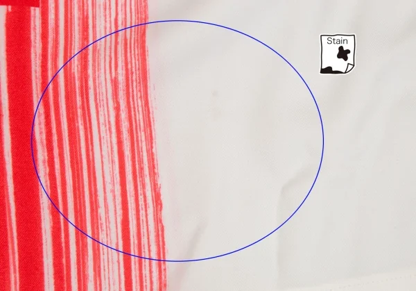 イッセイミヤケISSEY MIYAKE 132 5. ペイントプリーツVネックワンピース 白赤M位 K-103883_012