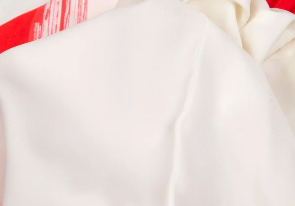 イッセイミヤケISSEY MIYAKE 132 5. ペイントプリーツVネックワンピース 白赤M位 K-103883_018