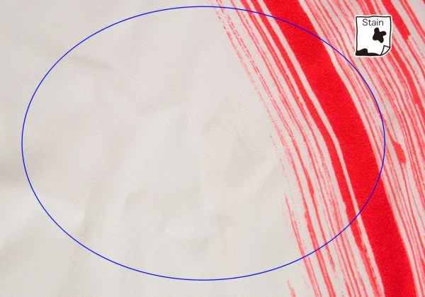 イッセイミヤケISSEY MIYAKE 132 5. ペイントプリーツVネックワンピース 白赤M位 K-103883_009