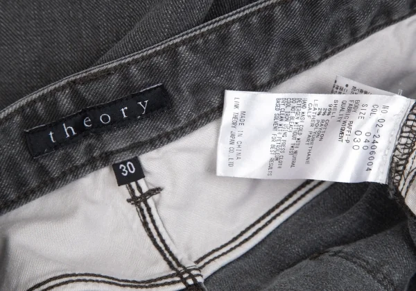 セオリーTheory ストレッチスキニーウォッシュドデニムパンツ ブラック30 K-103893_014