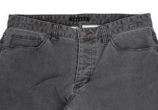 セオリーTheory ストレッチスキニーウォッシュドデニムパンツ ブラック30 K-103893_003