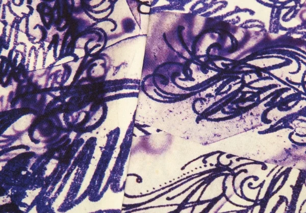 コムデギャルソン オムプリュスCOMME des GARCONS HOMME PLUS ストレッチタトゥープリントジャケット クリーム青L K-103904_013