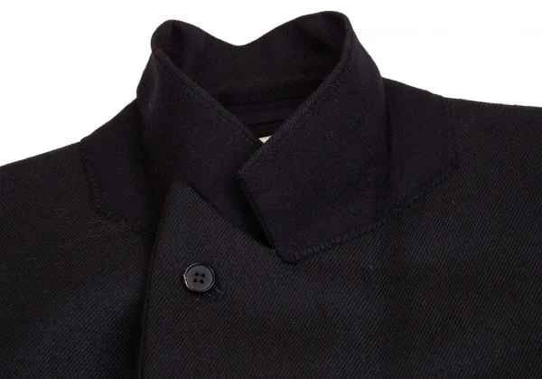 コムデギャルソン オムプリュスCOMME des GARCONS HOMME PLUS オールドギャバくり抜きホーリーチェスターコート 黒M K-103906_004