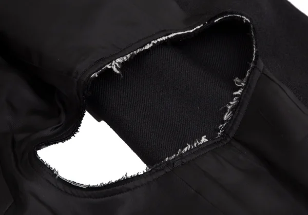 コムデギャルソン オムプリュスCOMME des GARCONS HOMME PLUS オールドギャバくり抜きホーリーチェスターコート 黒M K-103906_013