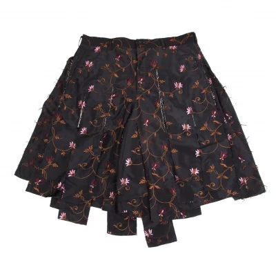 コムデギャルソン オムプリュスCOMME des GARCONS HOMME PLUS ボタニカルエンブロイダリー短冊カットオフハーフパンツ
