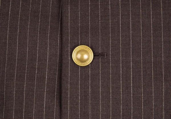 コムデギャルソン オムプリュスCOMME des GARCONS HOMME PLUS バックレオパード切替ストライプオフィサージャケット 茶M K-103909_010